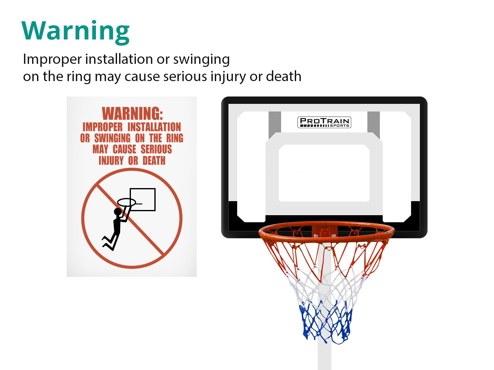 Adjustable Portable Basketball Stand Hoop - 2.61 m