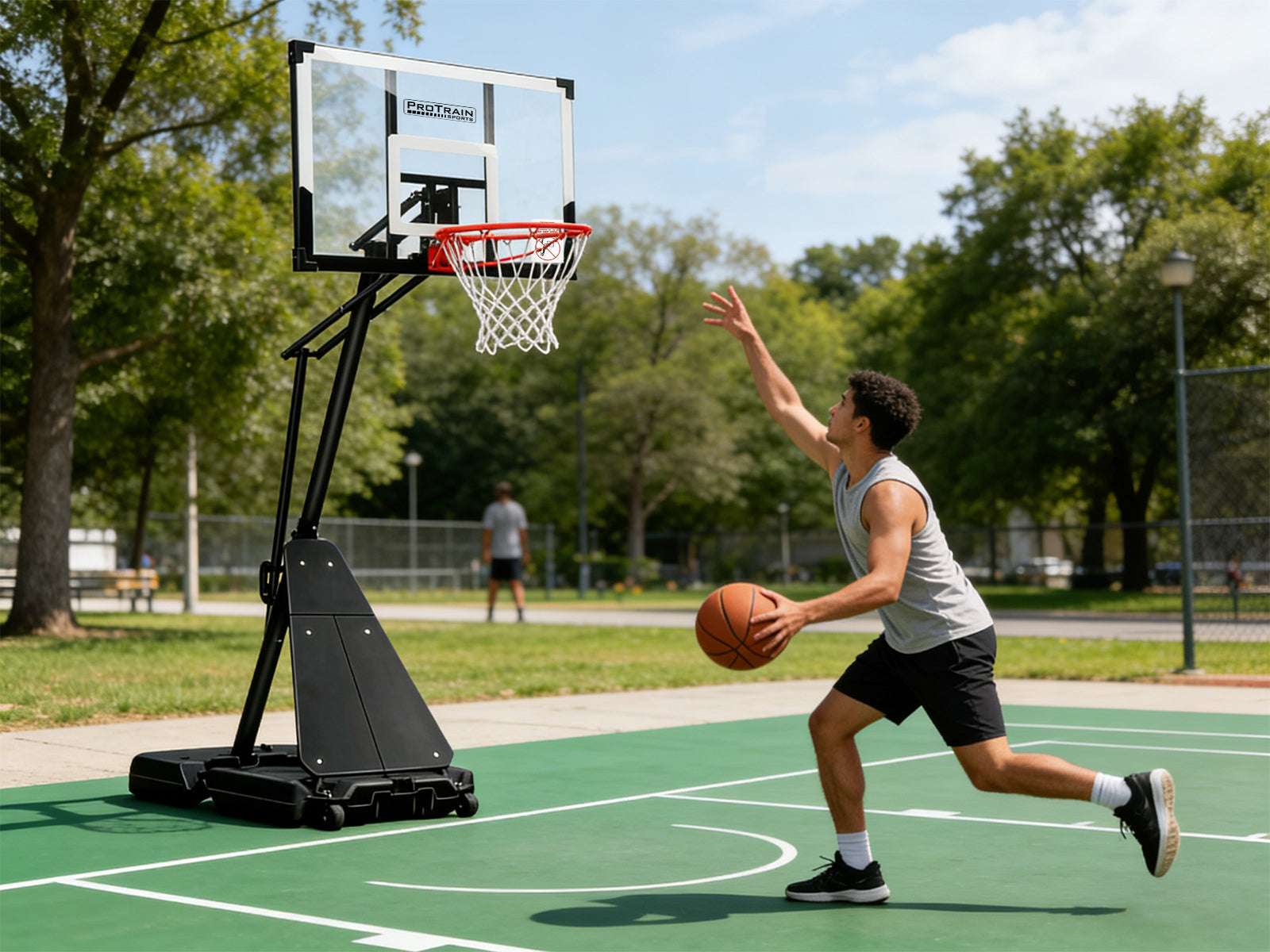 Adjustable Portable Basketball Stand Hoop S255W