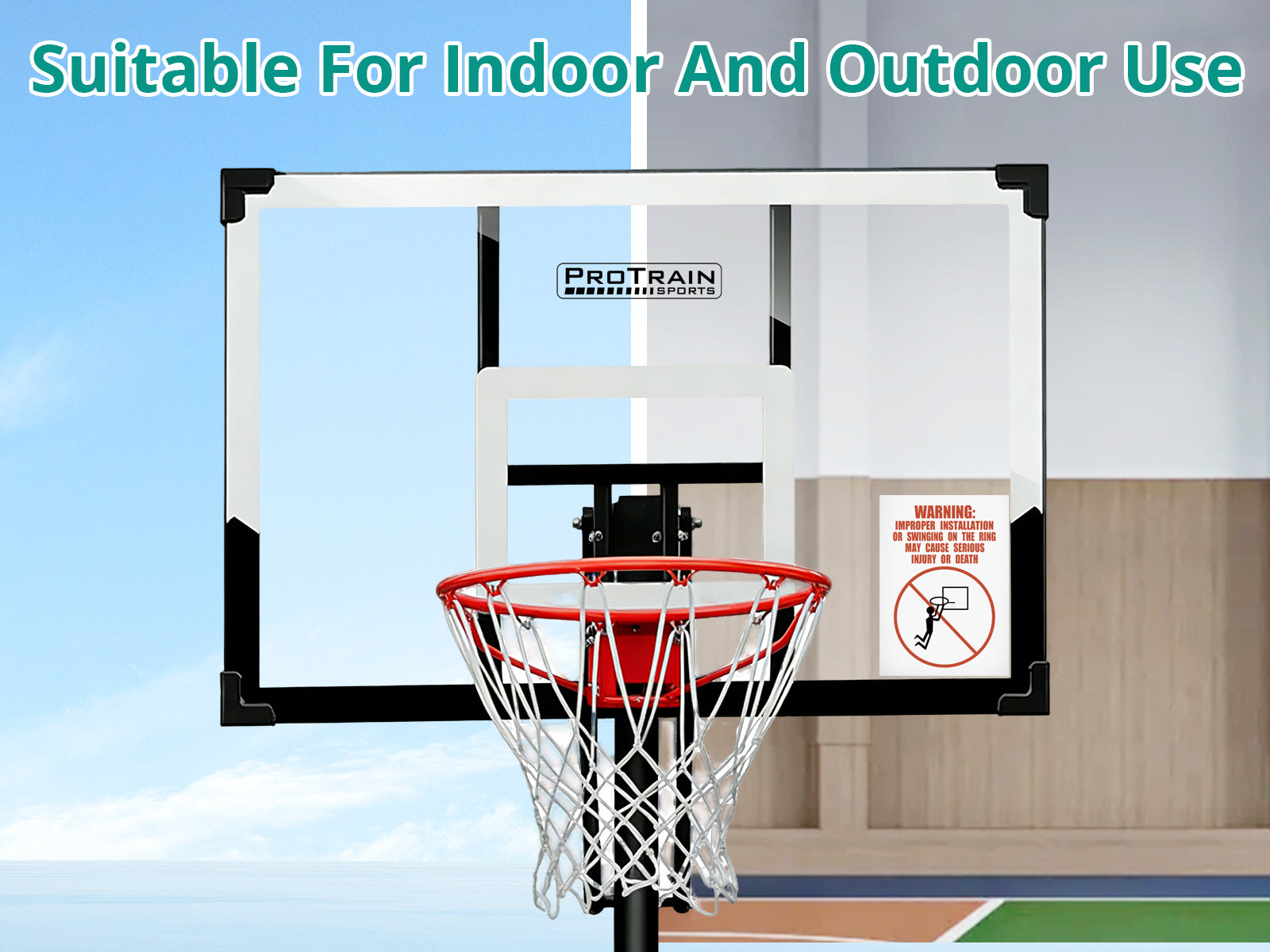 Adjustable Portable Basketball Stand Hoop S255W