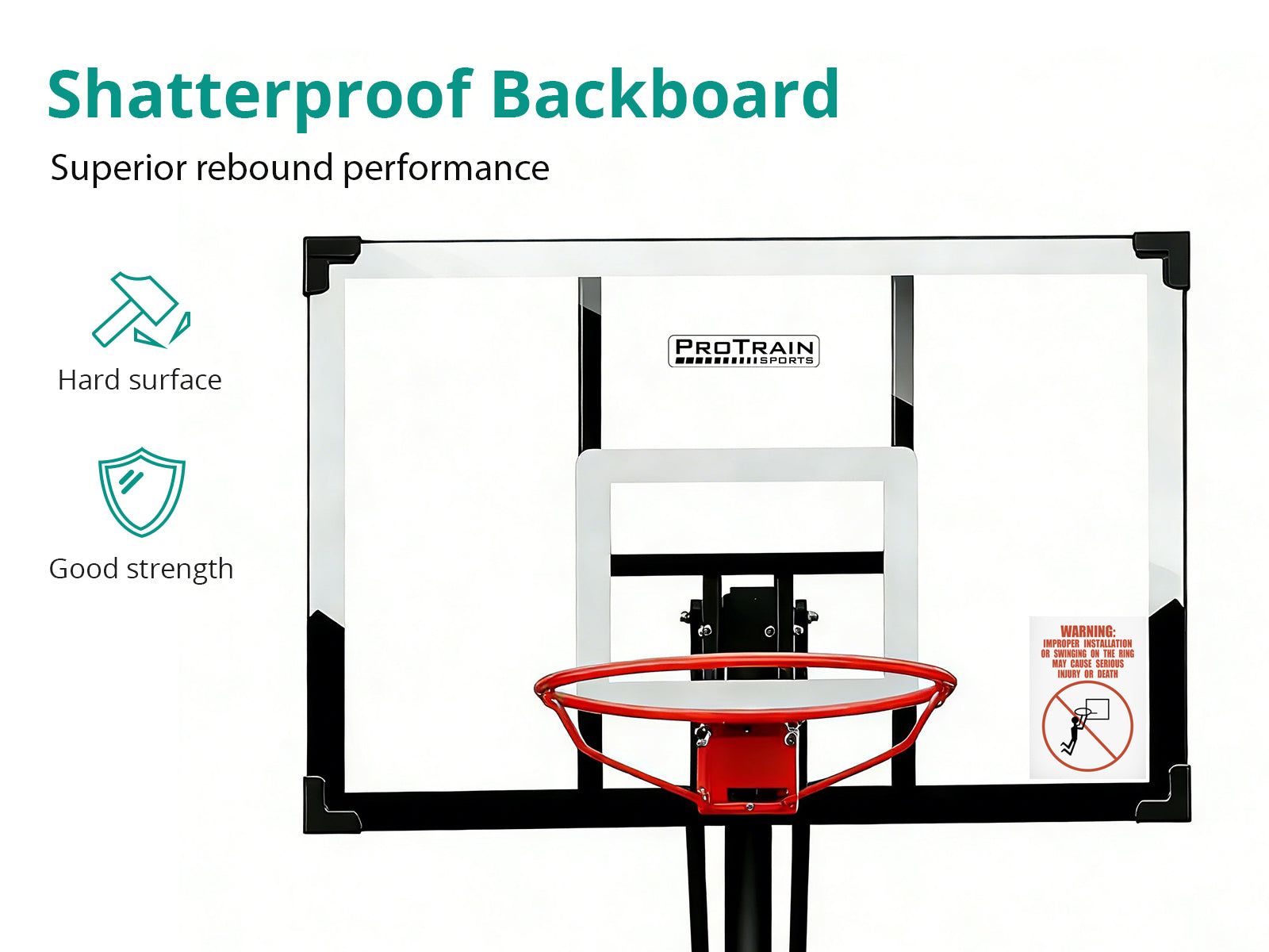 Adjustable Portable Basketball Stand Hoop S255W