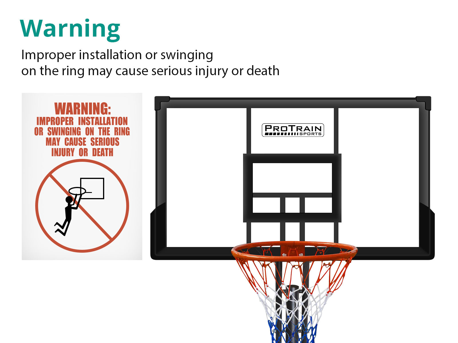Adjustable Portable Basketball Stand Hoop - 3.05 m