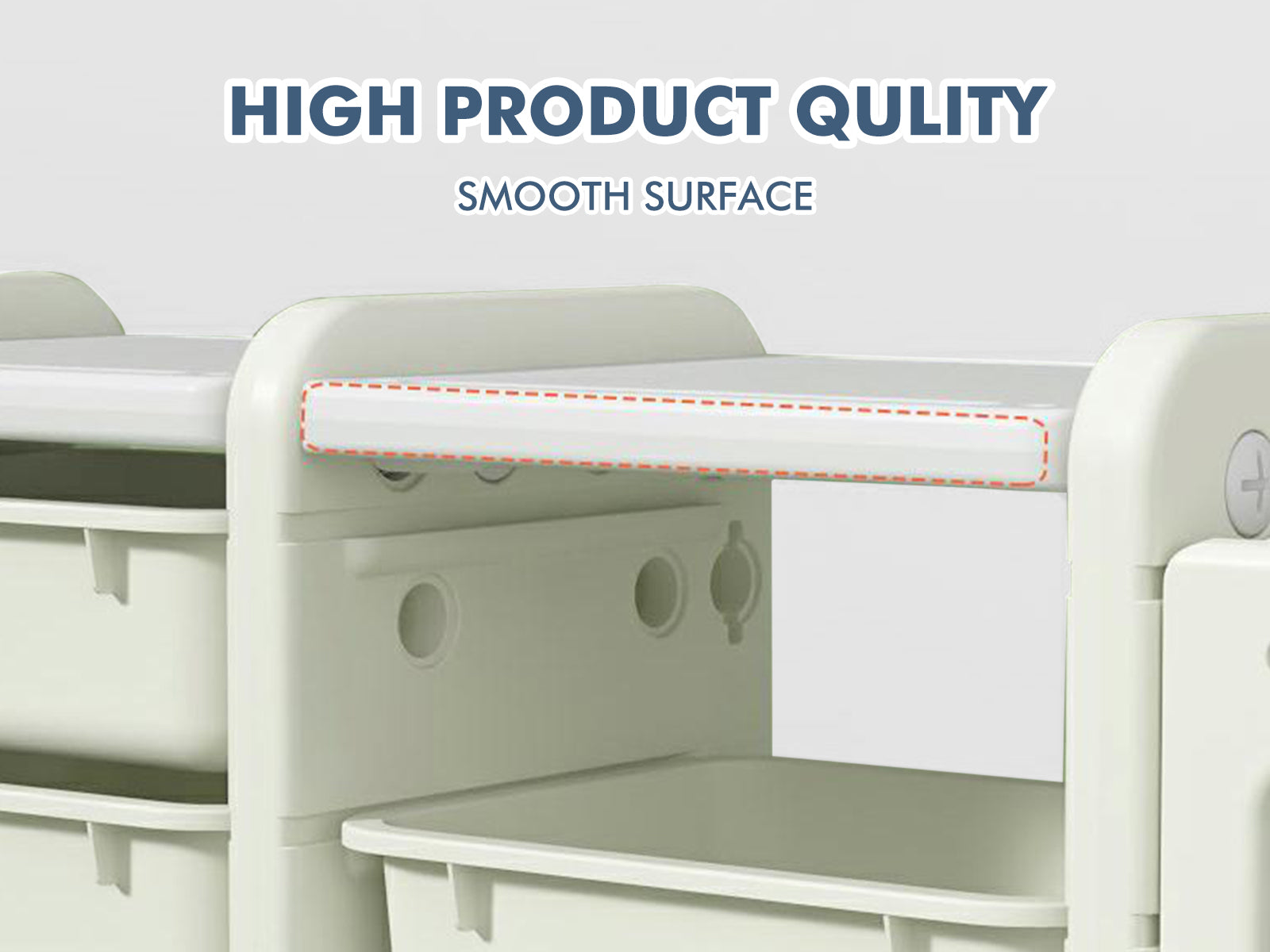 Car Shape Kids Toy Storage Shelf 2x2 - White