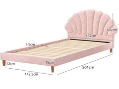 Ariel Princess Bed & Euro Top Memory Foam Mattress GEL30 - Double