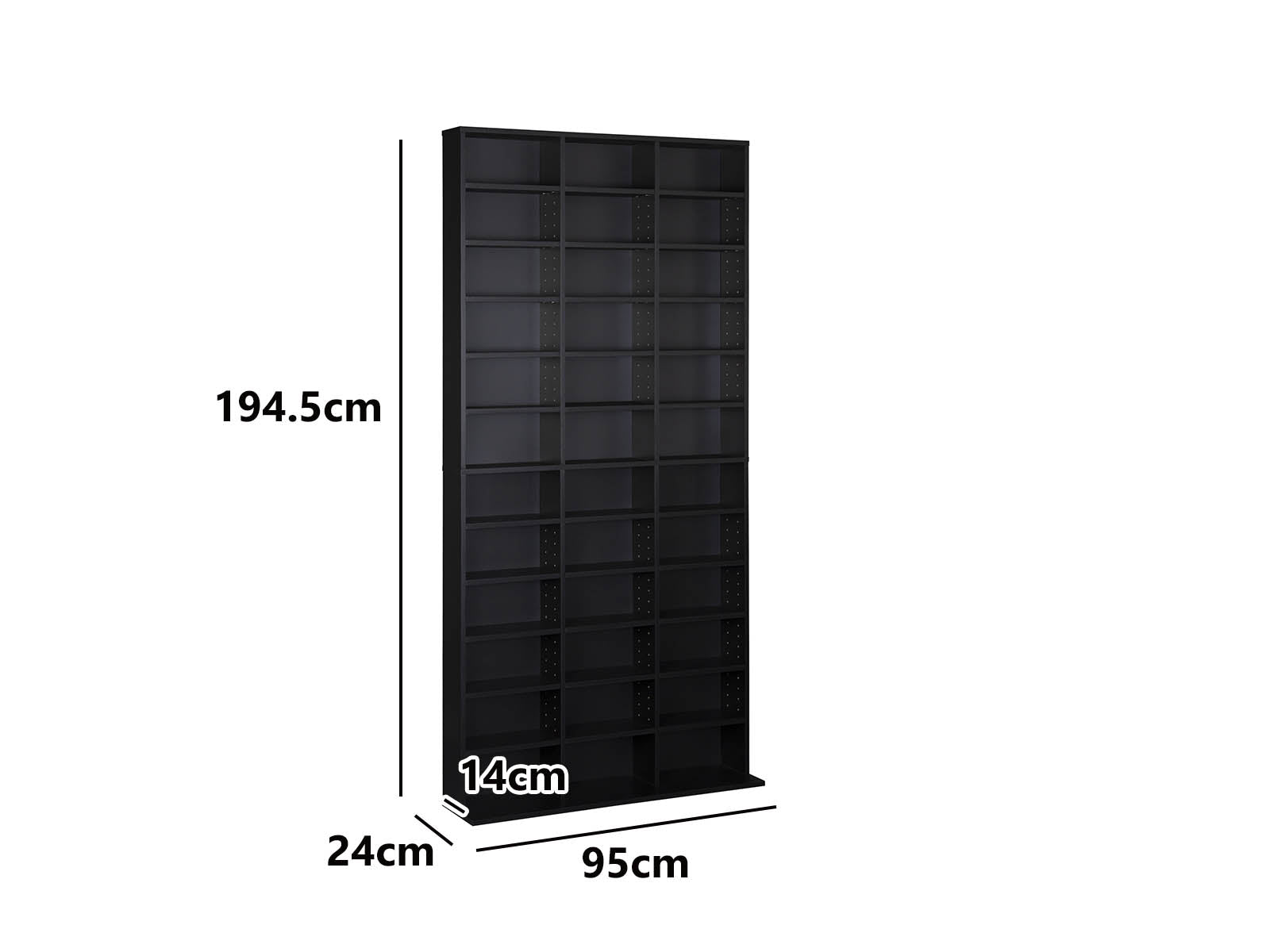 CD/DVD Storage Shelf - Black