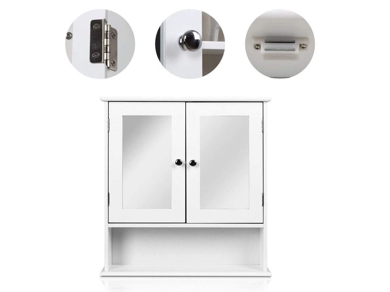 Bathroom Wall-Mounted Cabinet with Mirror