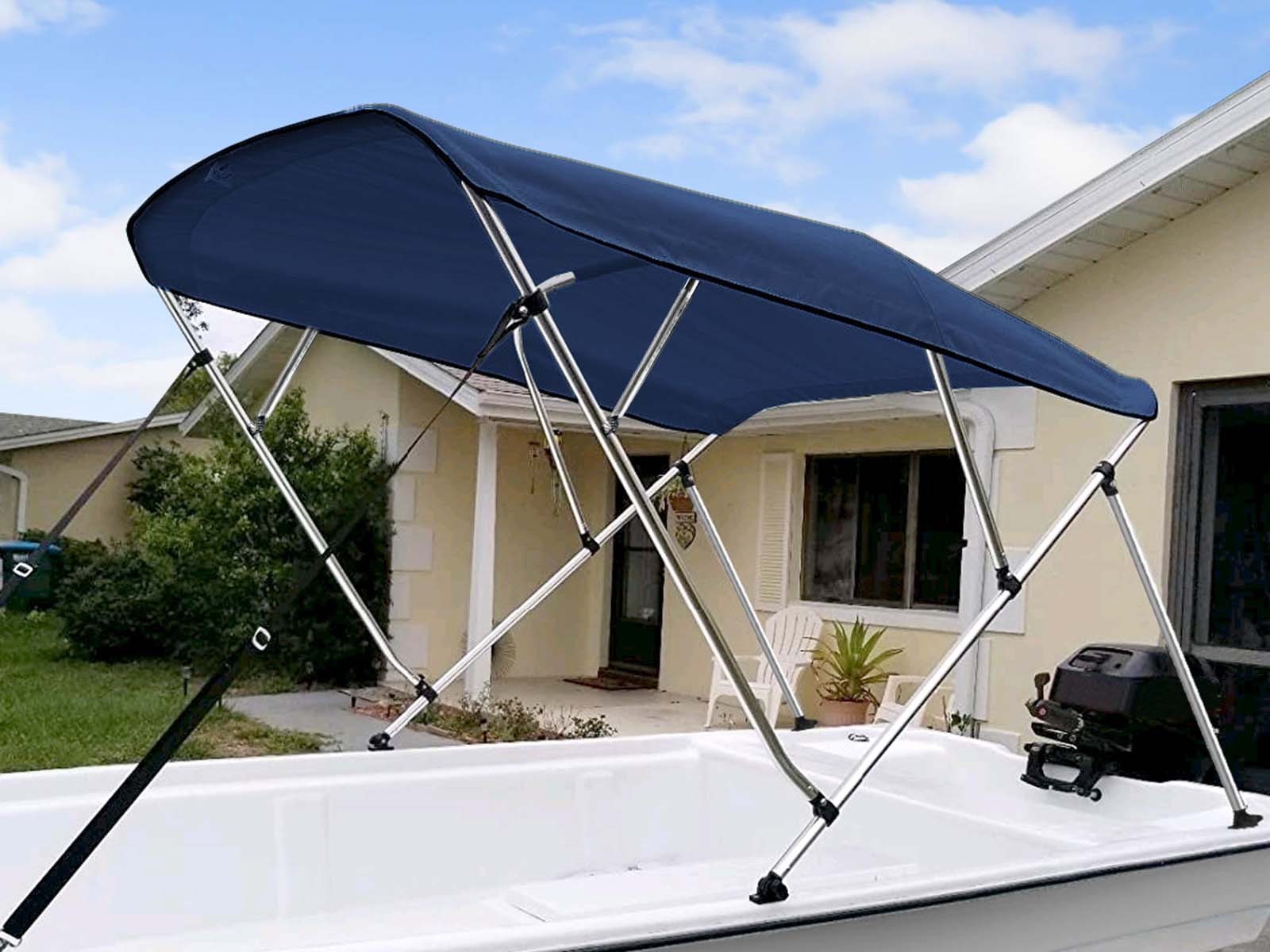 4 Bow Boat Bimini Top 1.5–1.7m – Navy