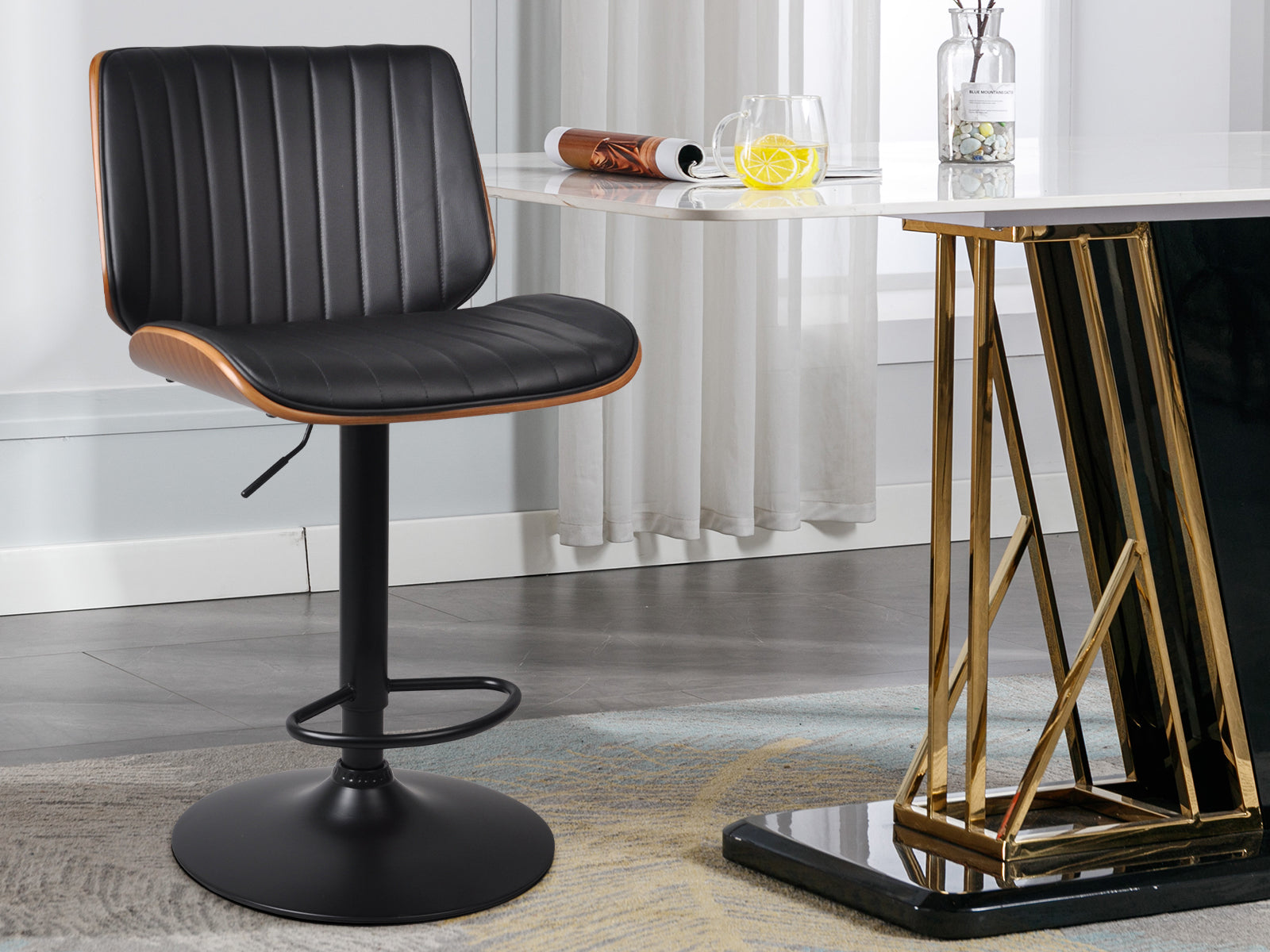 DS Barcelona Mid-Back Adjustable Bar Stool