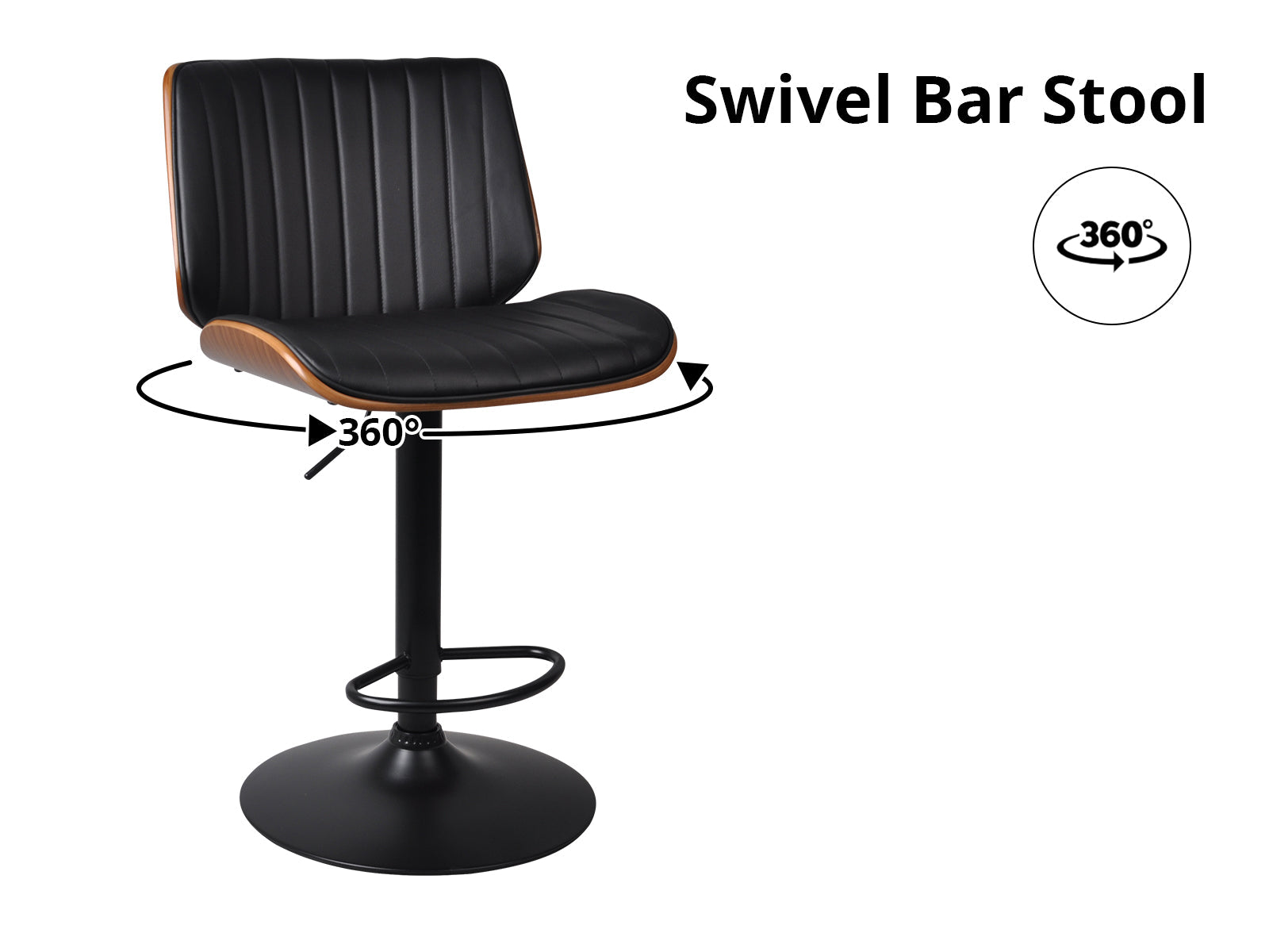DS Barcelona Mid-Back Adjustable Bar Stool