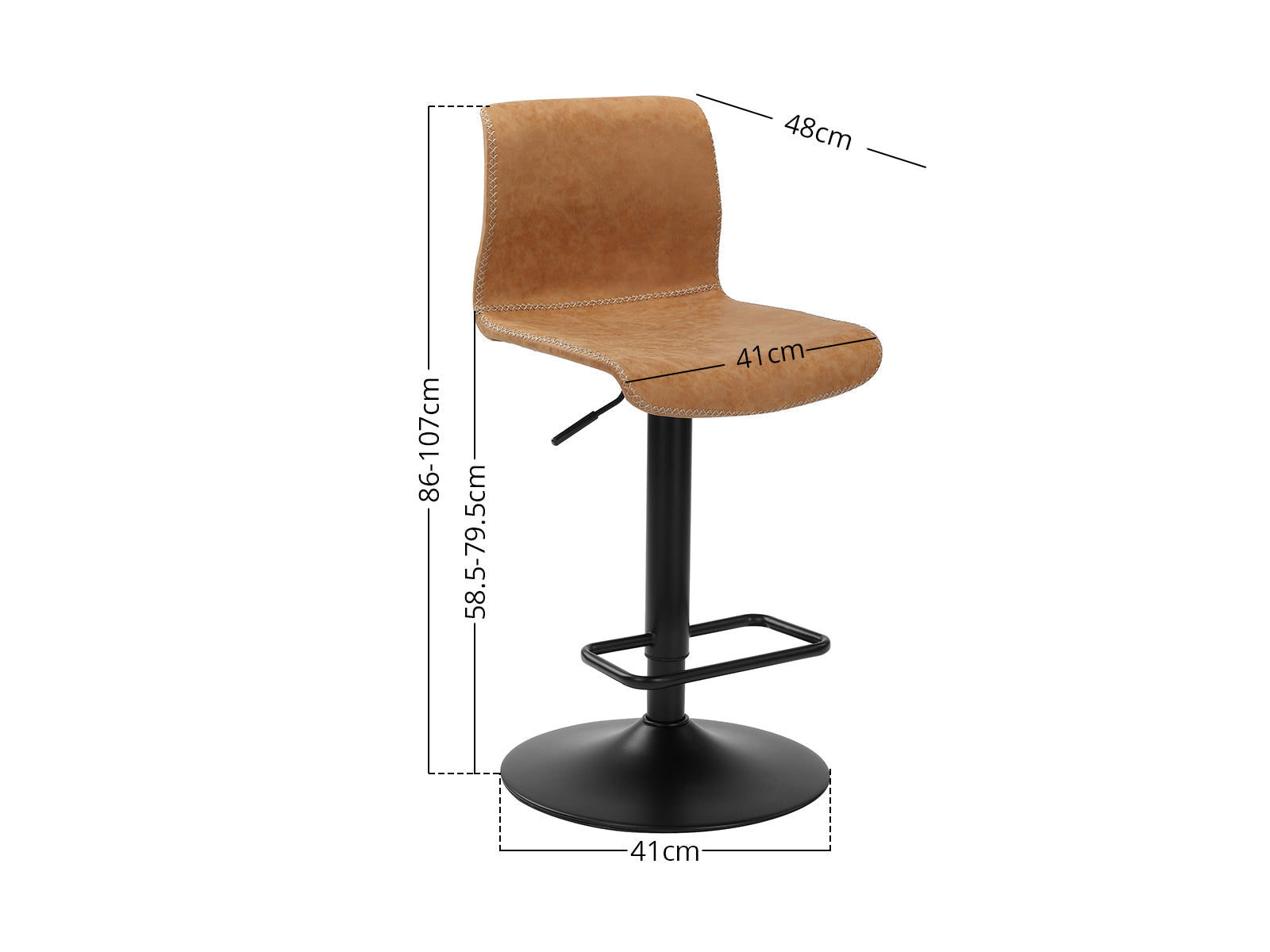 DS Boston Adjustable Bar Stool - Set of 2