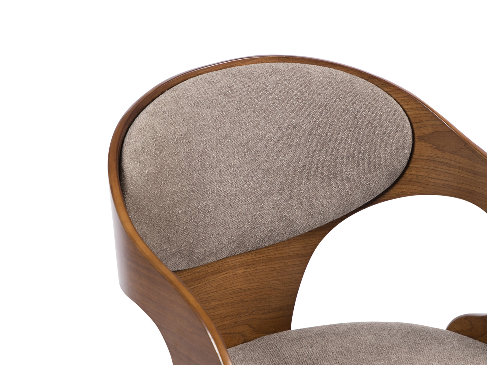 Dining Chair Bentwood Fabric Brown Color