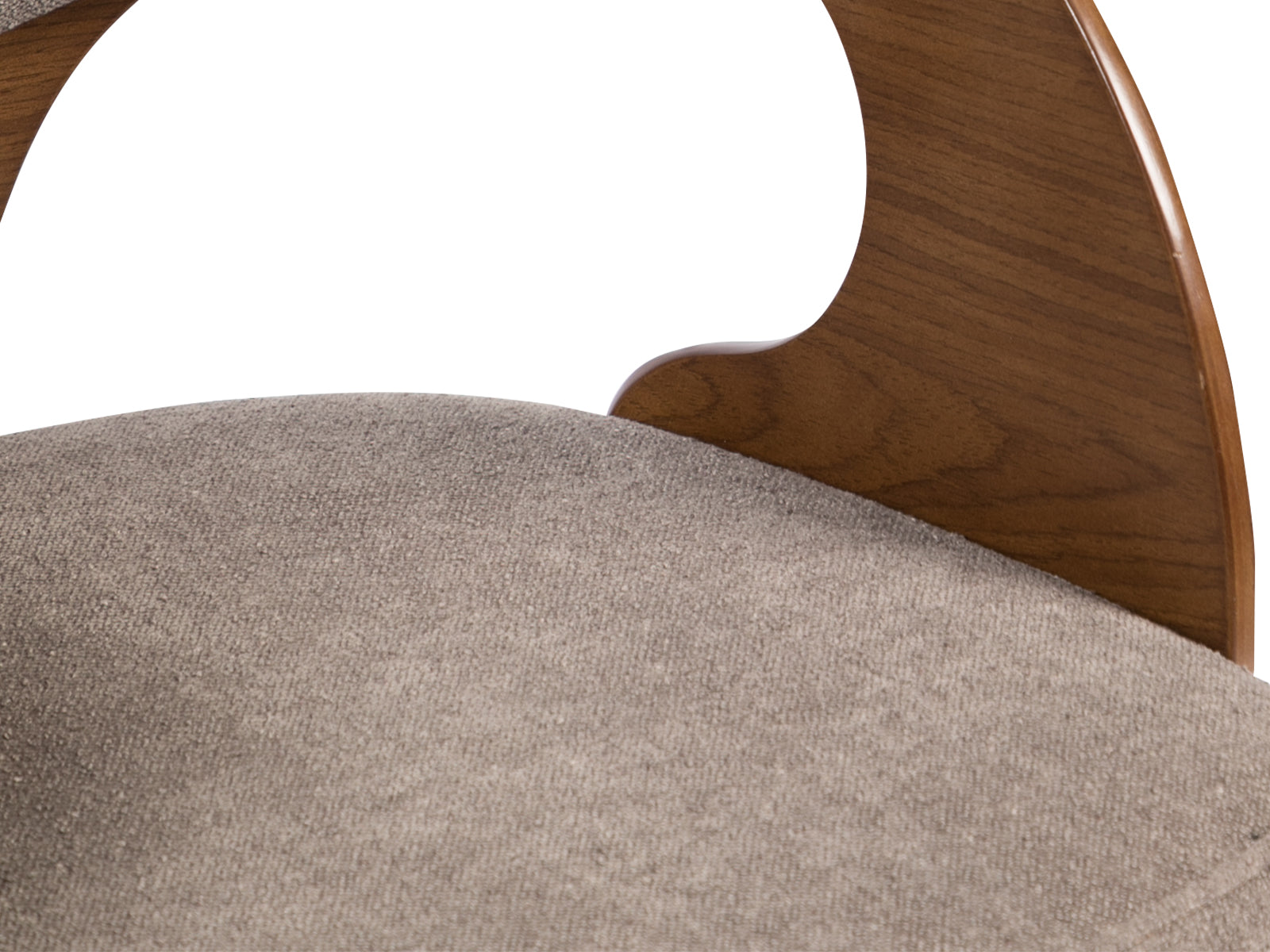 Dining Chair Bentwood Fabric Brown Color