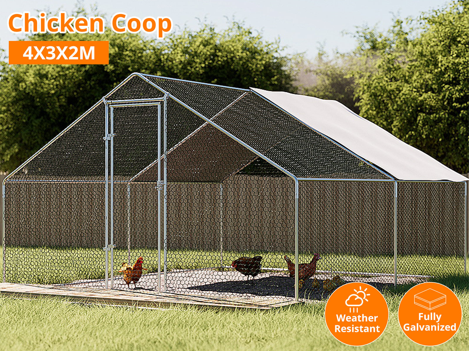 Chicken coop 25mm 3x4x2m