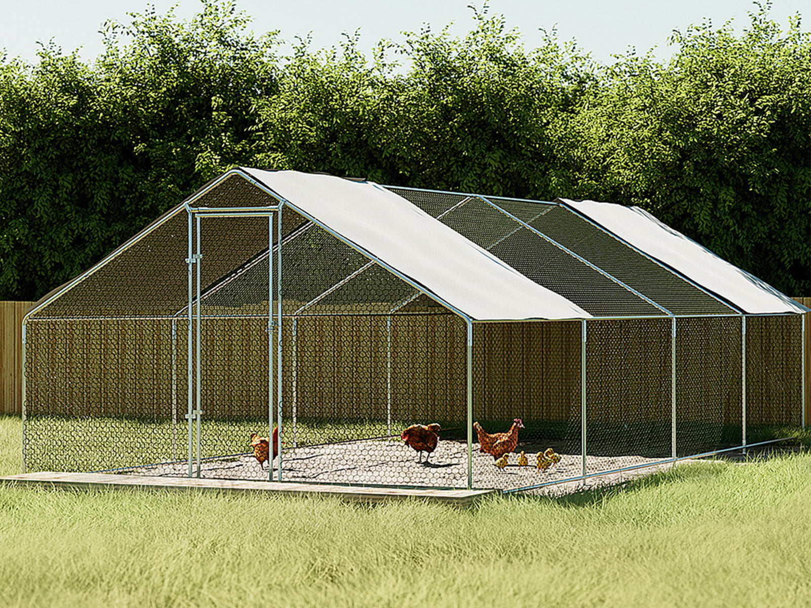 25mm Steel Chicken Coop - 3m x 8m x 2m