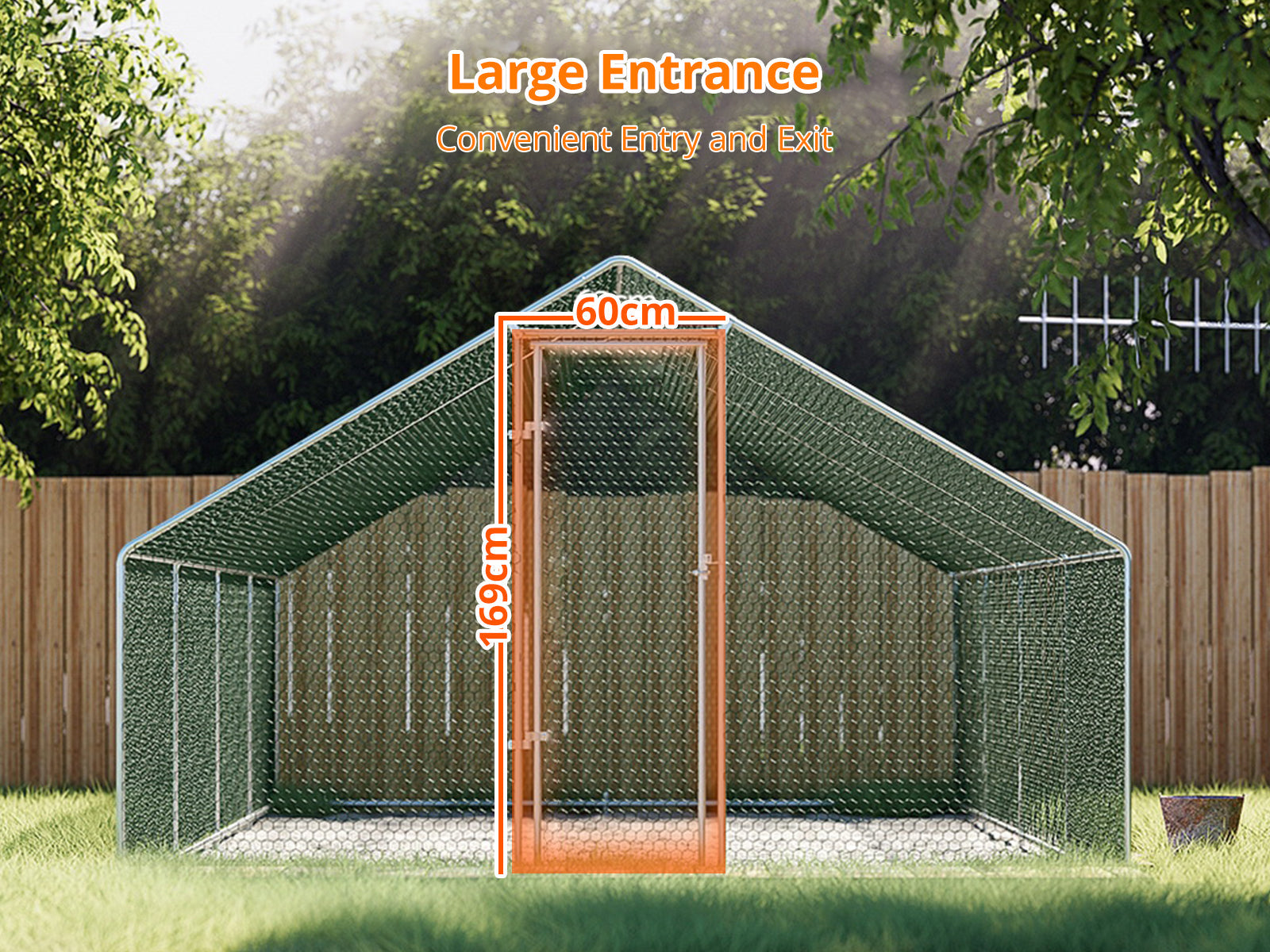 25mm Steel Chicken Coop - 3m x 8m x 2m