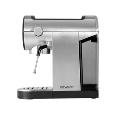 Devanti Coffee Machine Espresso Maker 20 Bar Milk  Cappuccino Latte Cafe