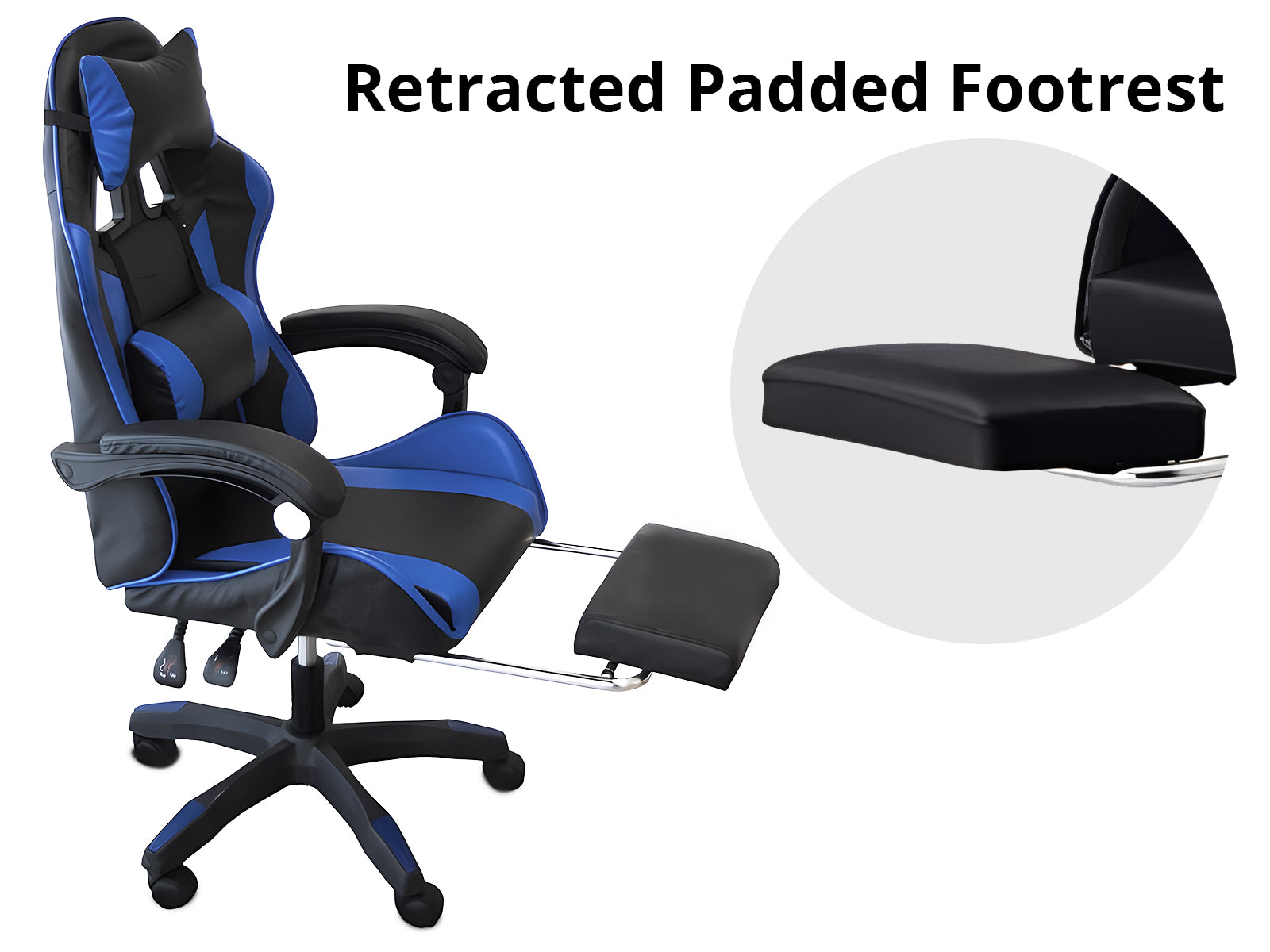 Chano Deluxe Gaming Chair - Blue