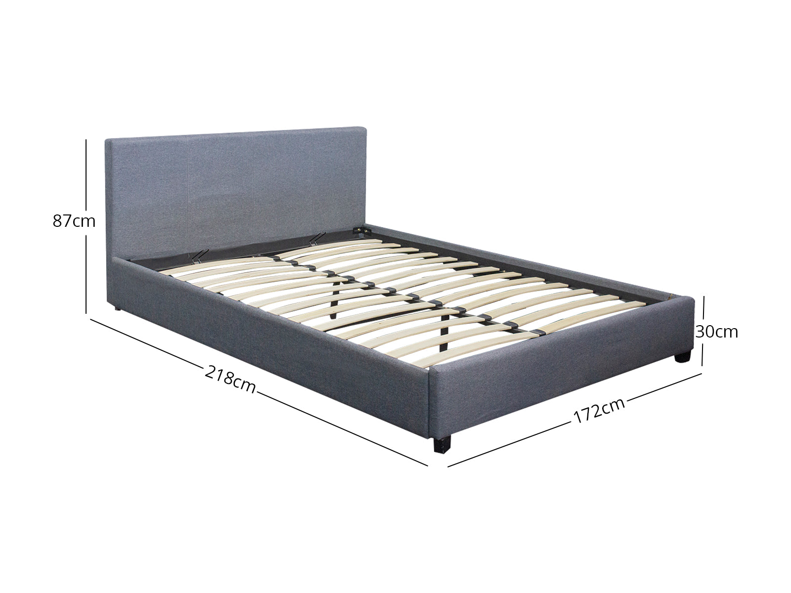 Bass Storage Bed Frame Grey - King