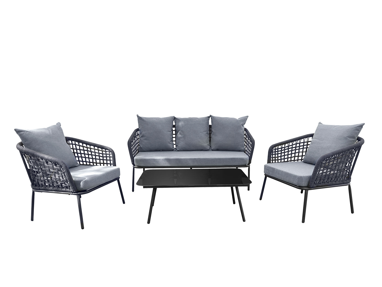4-Piece Outdoor Sofa Set - Grey