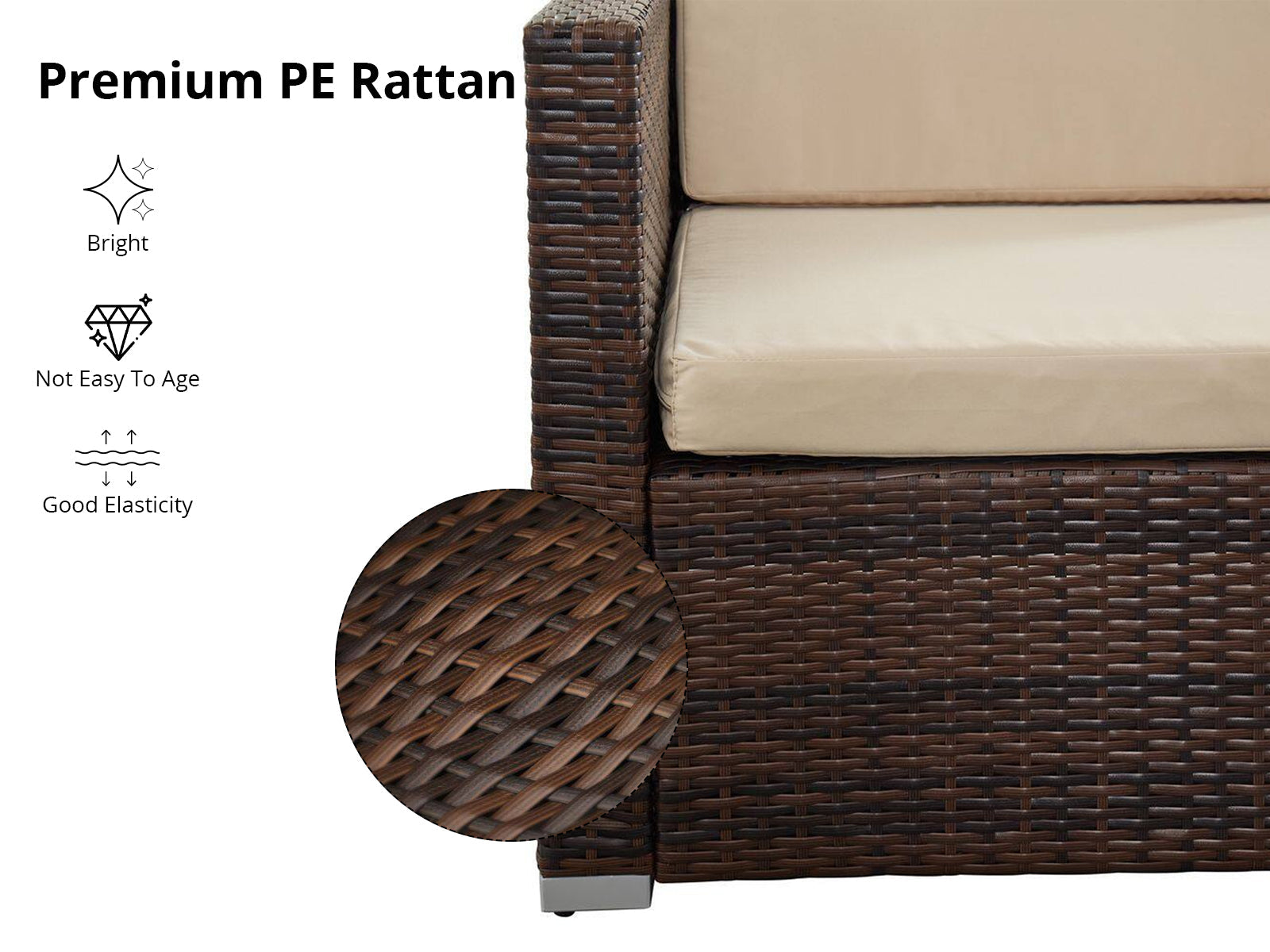Caelan 5-Piece Outdoor Set - Brown + Beige