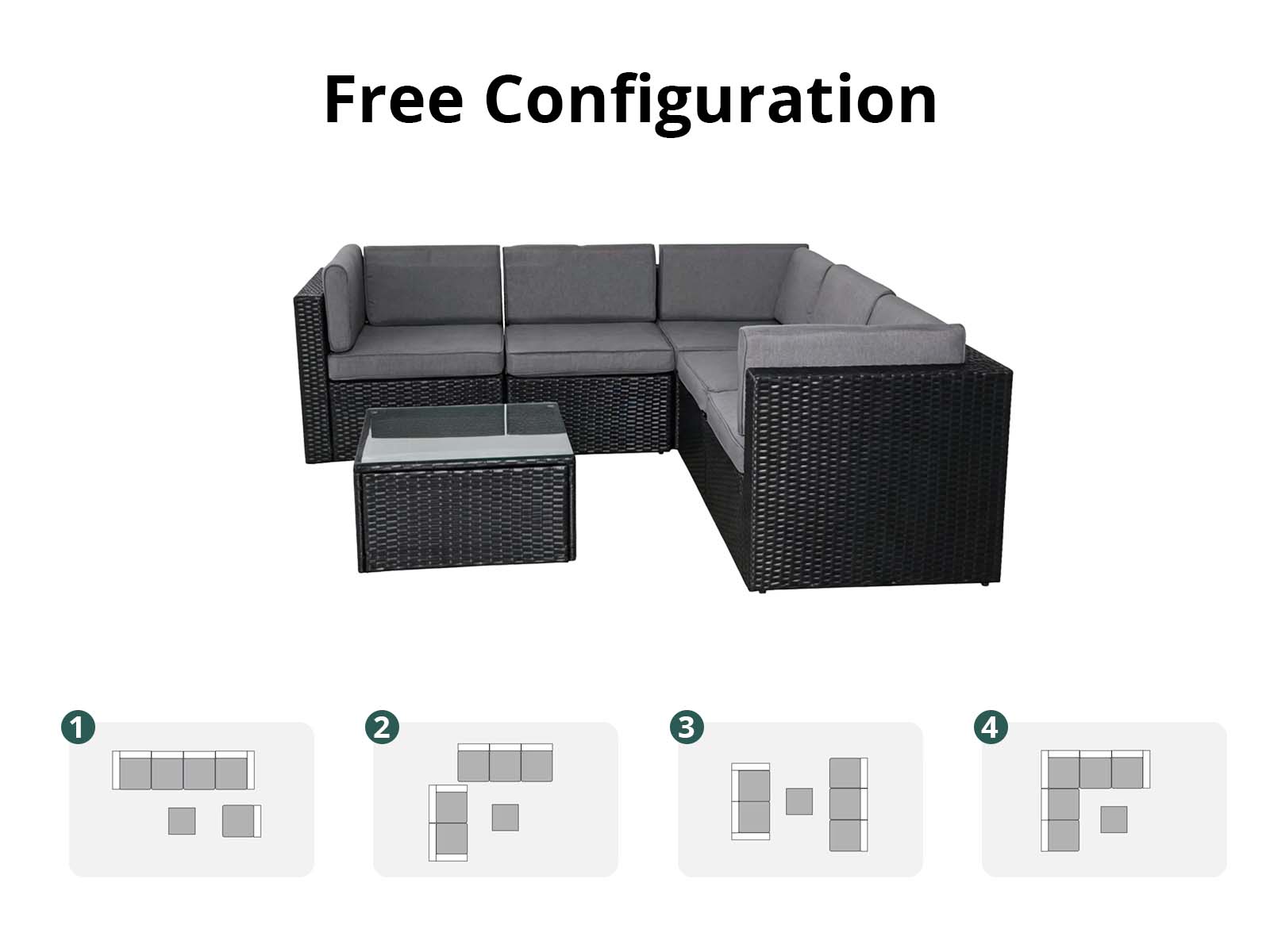 DS Avoca 6-Piece Patio Set