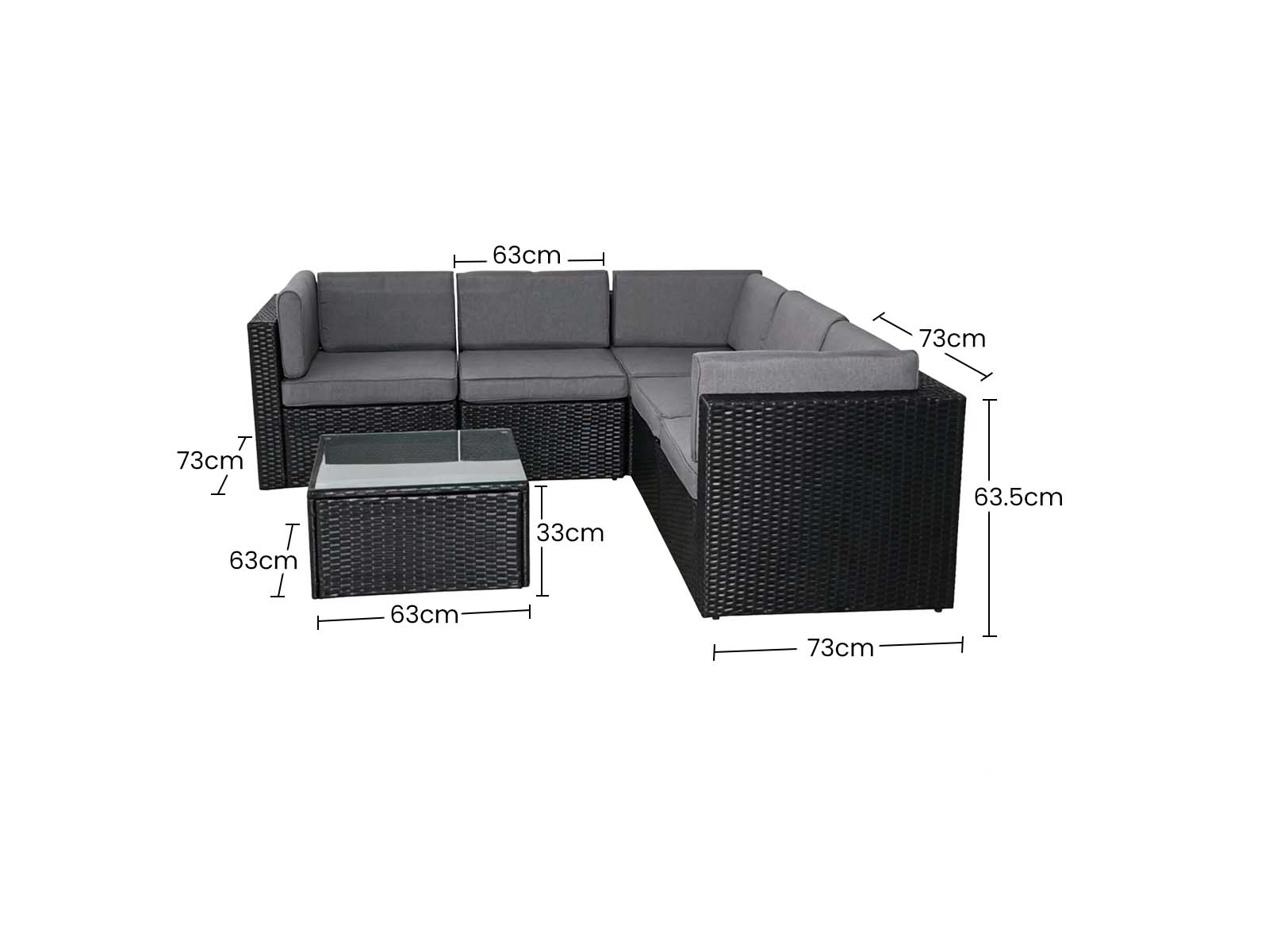 DS Avoca 6-Piece Patio Set