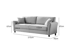 Clover Linen Sofa - Light Grey