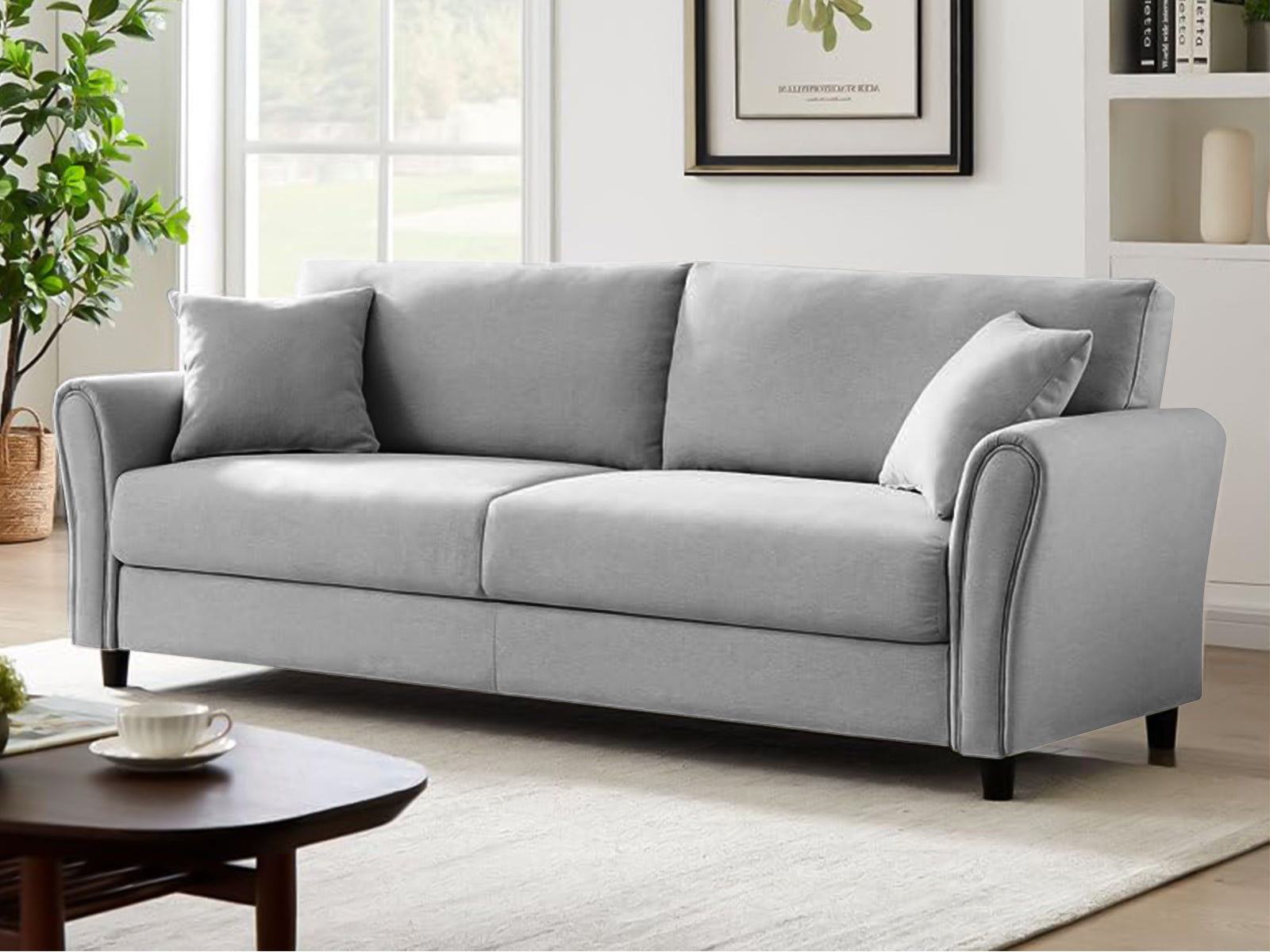 Clover Linen Sofa - Light Grey