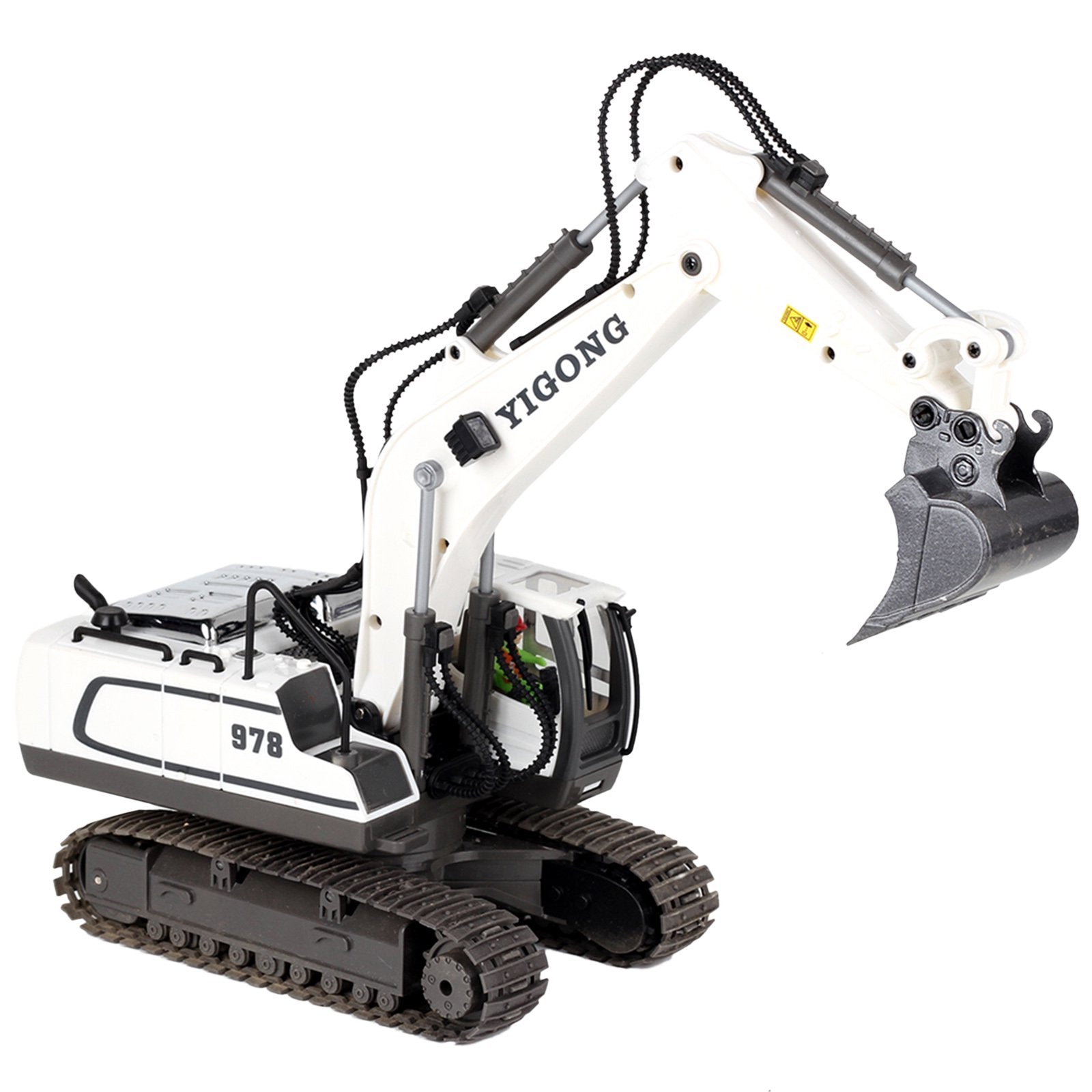 DS BS  11 Channel Remote Control Excavator Toy - White