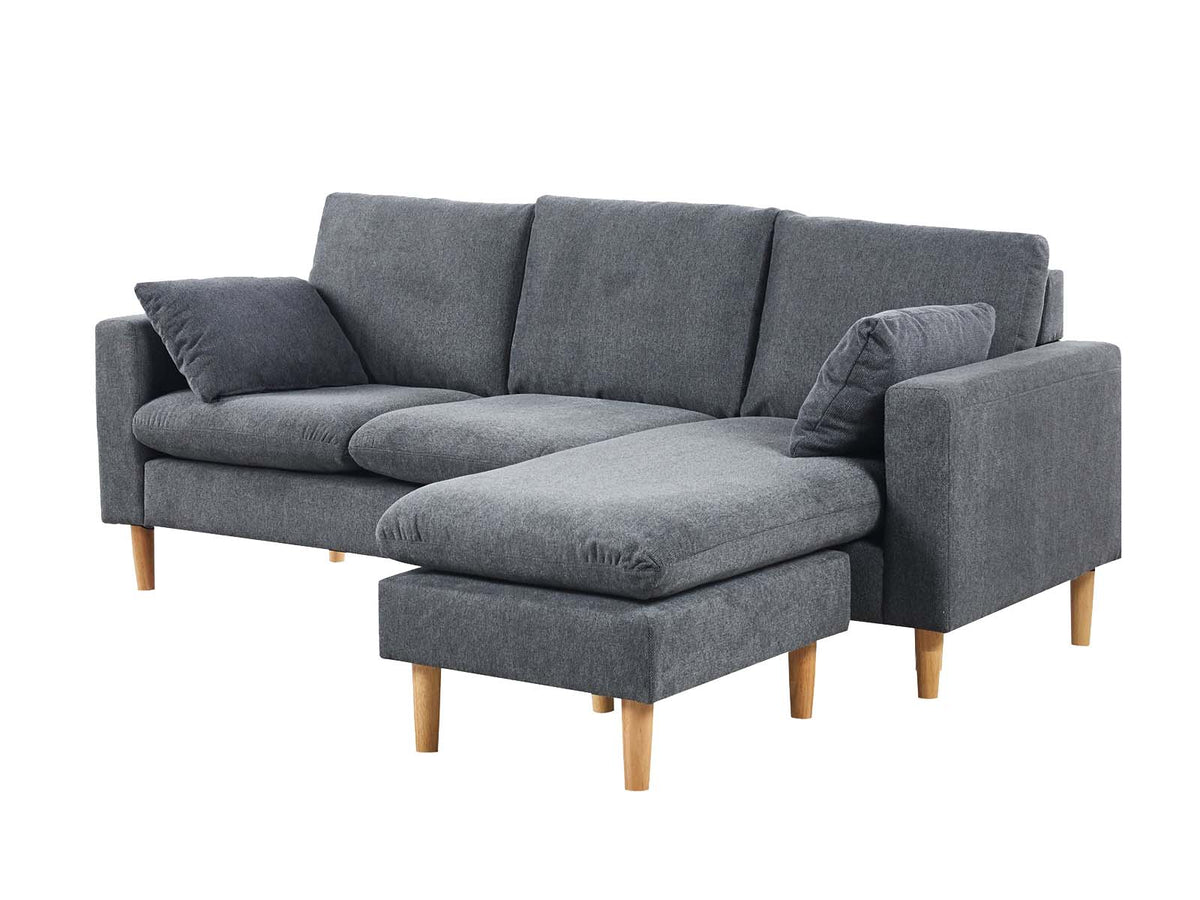Darius Corner Sofa Linen - Grey