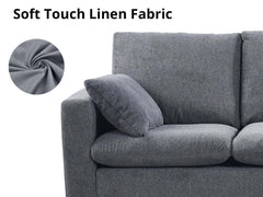 Darius Corner Sofa Linen - Grey