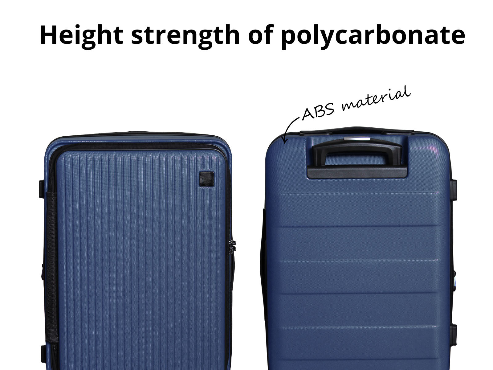 3-Piece Front Open Luggage Set – Blue