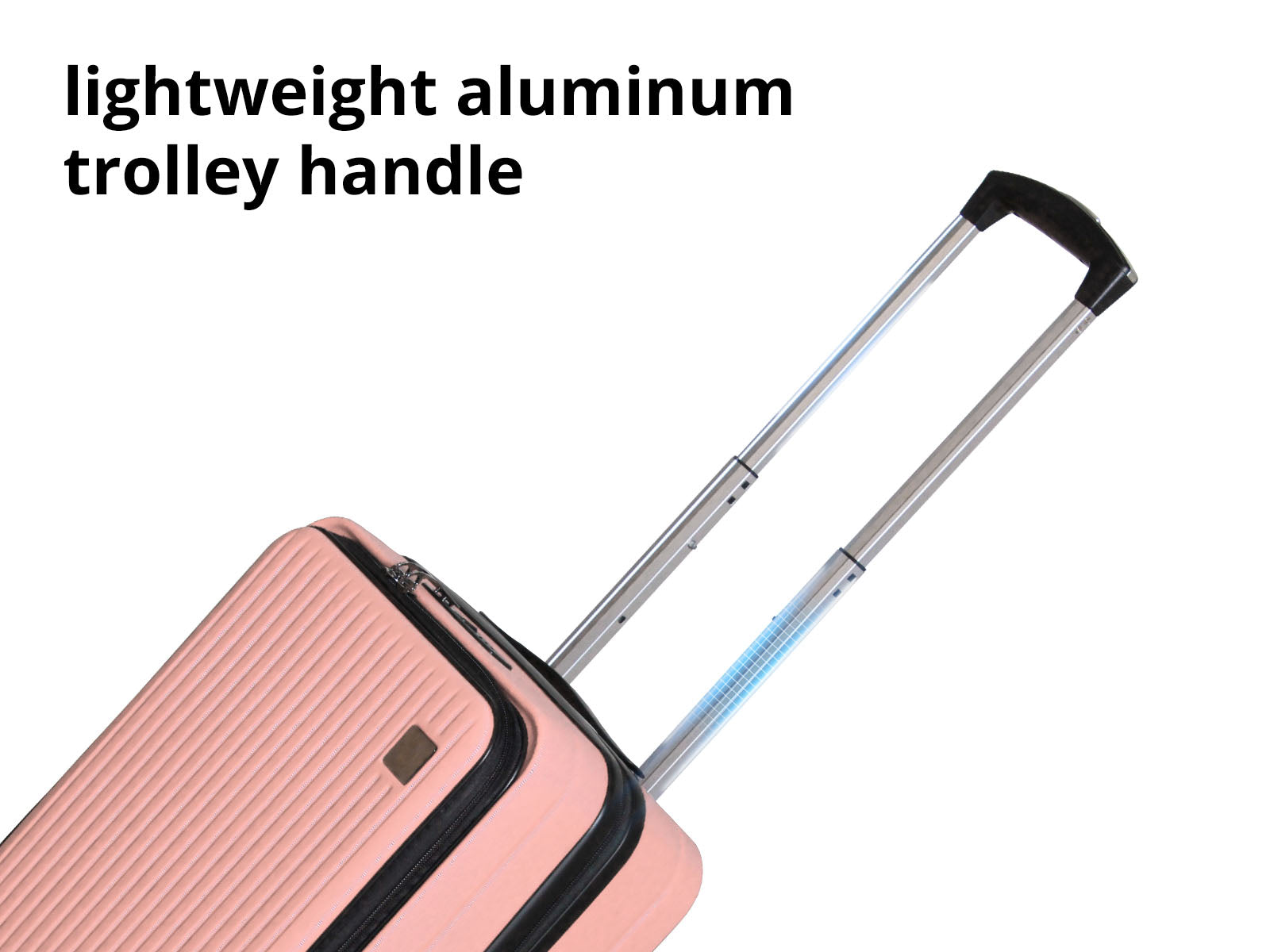 3-Piece Front Open Luggage Set – Rose Gold