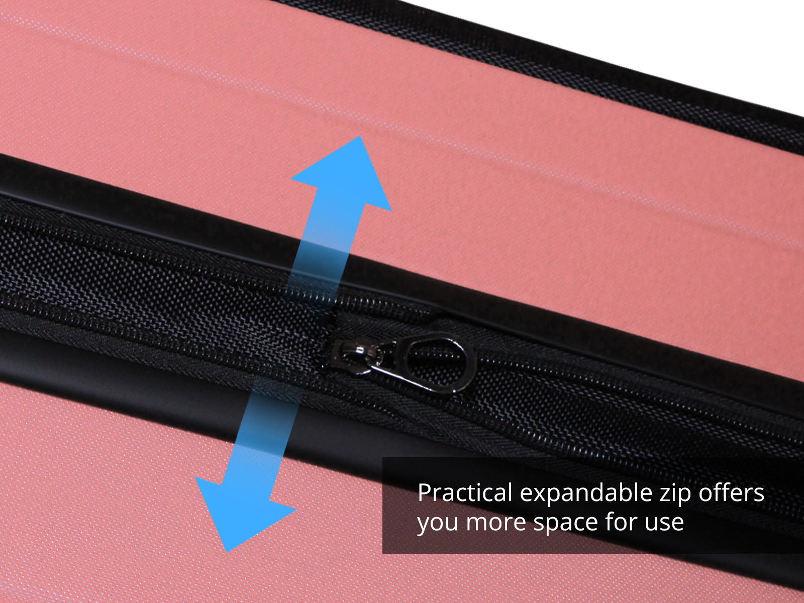 3-Piece Front Open Luggage Set – Rose Gold
