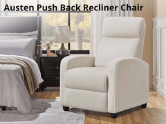 Austen Push Back Recliner Chair - Beige