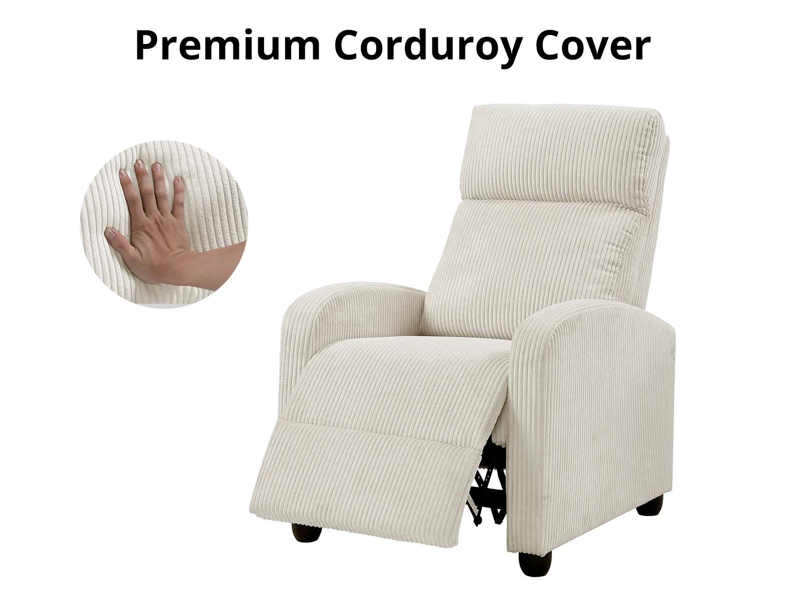 Austen Push Back Recliner Chair - Beige