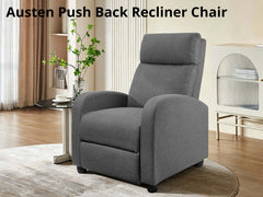 Austen Push Back Recliner Chair Linen - Grey