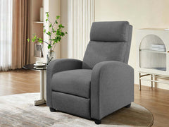 Austen Push Back Recliner Chair Linen - Grey
