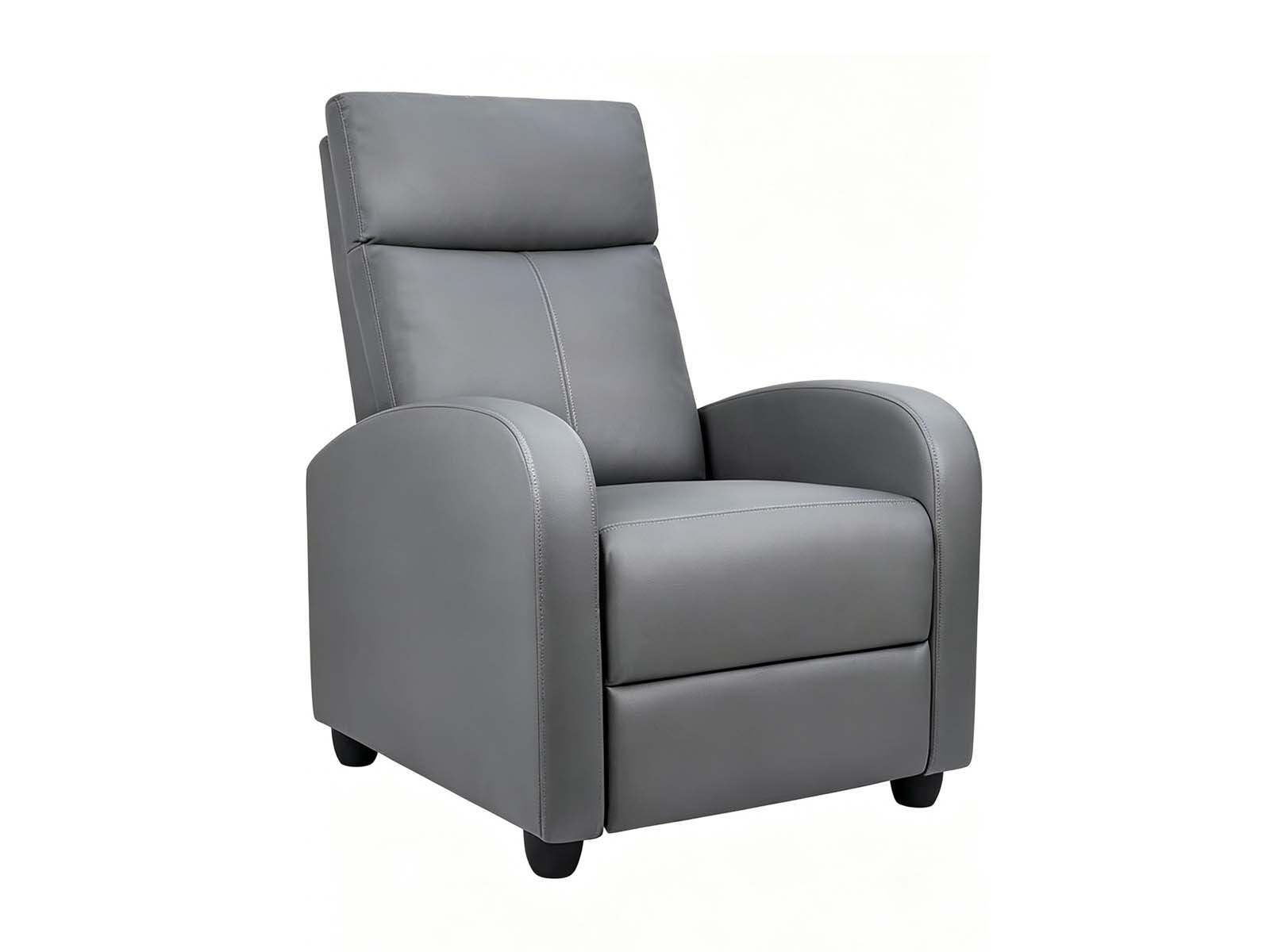 Austen Push Back Recliner Chair PVC - Grey