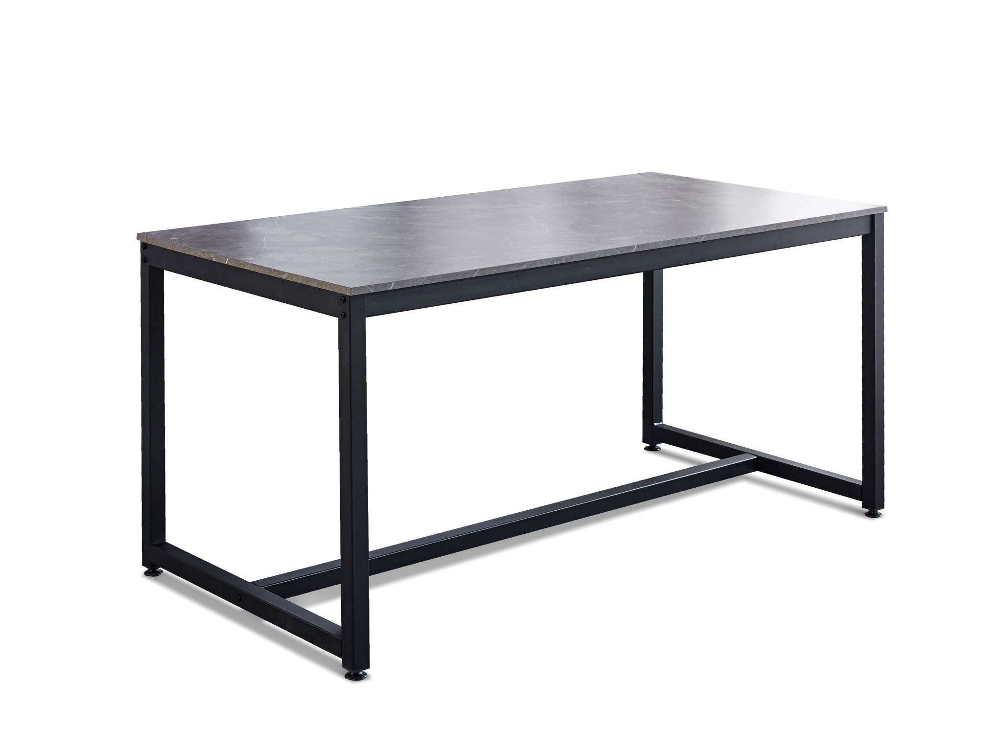 3-Piece Grey Marble Look Dining Set
