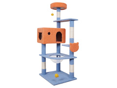 Cat Tree Blue & Orange - 155 cm