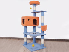 Cat Tree Blue & Orange - 155 cm