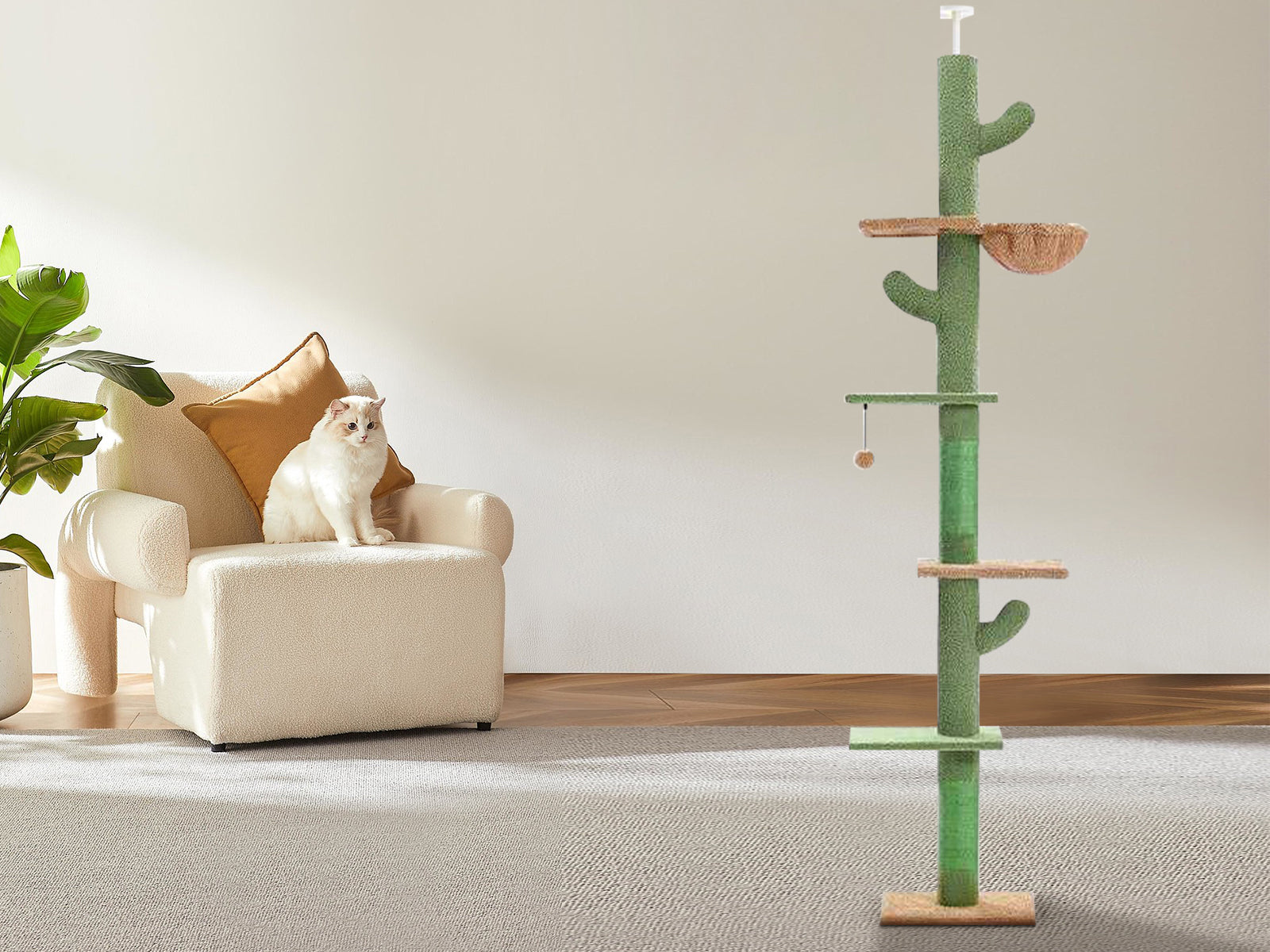 Cactus Cat Tree Floor to Ceiling - 265 cm