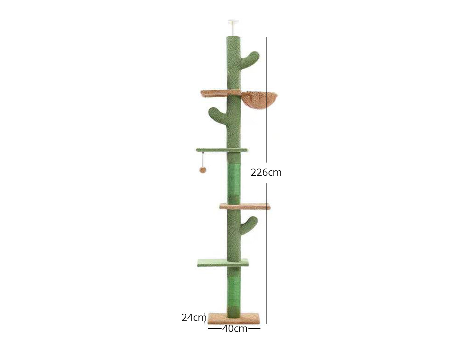 Cactus Cat Tree Floor to Ceiling - 265 cm