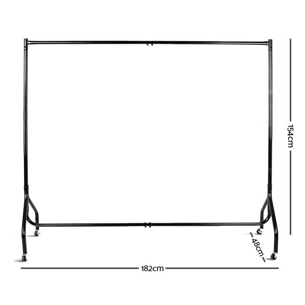 Artiss 6FT Clothe Racks Metal Garment Rolling Rail Hanger Stand Portable