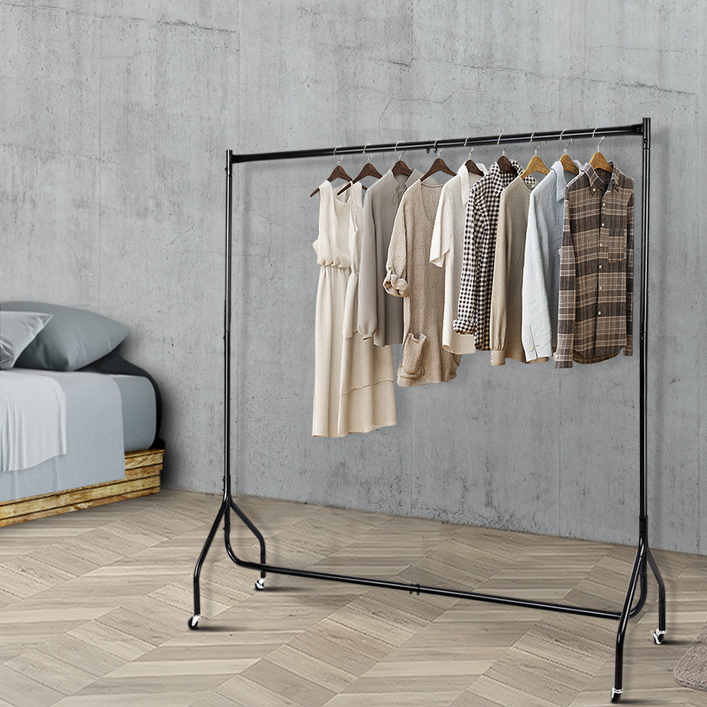 Artiss 6FT Clothe Racks Metal Garment Rolling Rail Hanger Stand Portable