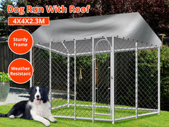 Dog Run with Roof - 4m x 4m x 2.3m