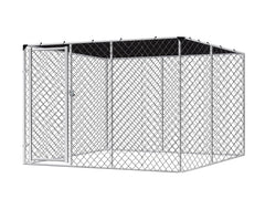 Dog Run with Shade Sail - 3m x 3m x 1.8m