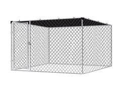 Dog run D with shade sail 2.3x2.3x1.2m