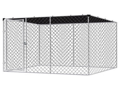 Dog run D with shade sail 4x2.3x1.8m