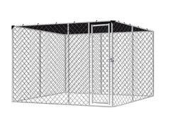 Dog run D with shade sail 4x4x1.8m